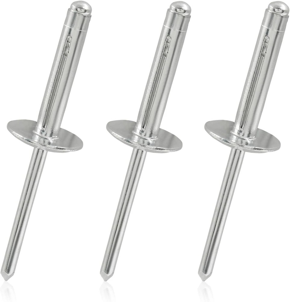 50Pcs Aluminum Tri-Fold Exploding Pop Rivets 3/16 Large Flange,3/16''X 1'' Large