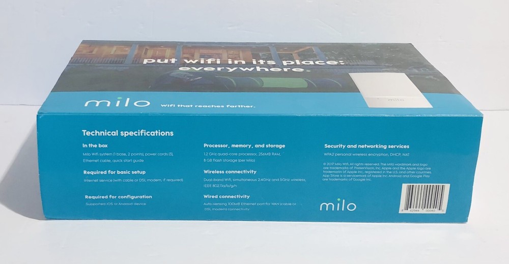 milo 2.0 3-Pack WiFi Range Extenders Whole Home Distributed WiFi