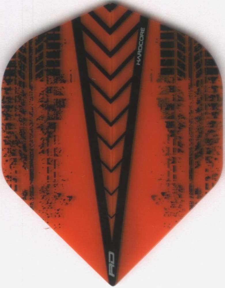 Orange HARDCORE Dart Flights: 3 per set