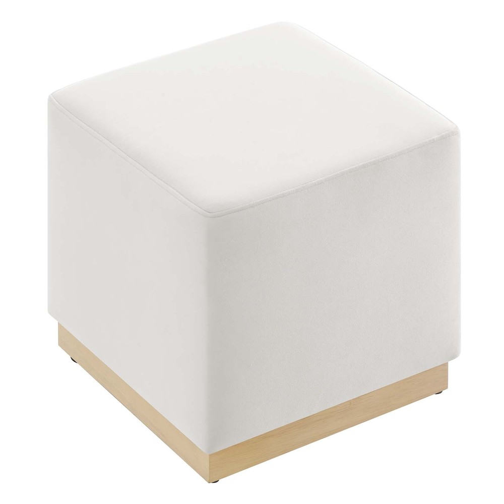 Modway 17" Square Performance Velvet Upholstered Ottoman