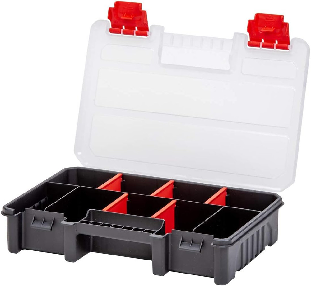 Compact Parts Organizer Box – Small Hardware Storage Case with 9 Compartments &