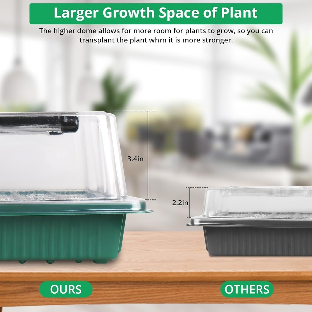 80 Cell Seed Starter Tray with Grow Light Kit