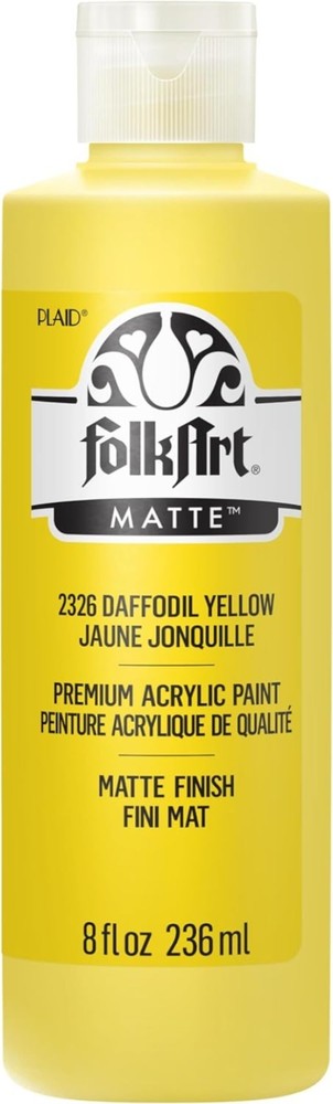 Acrylic Paint, 8oz, Daffodil Yellow