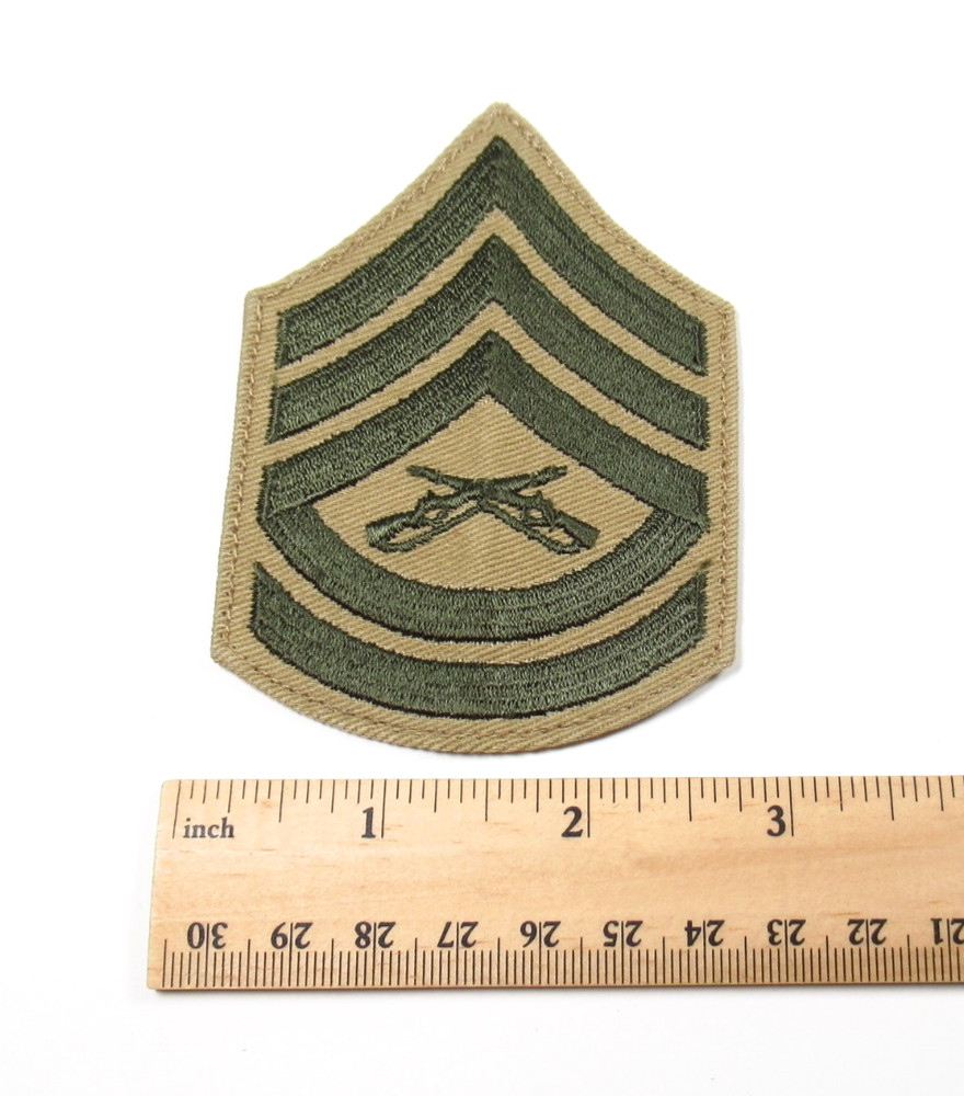 US Marine Corps Master Sergeant Vintage Rank Patch Subdued Embroidered