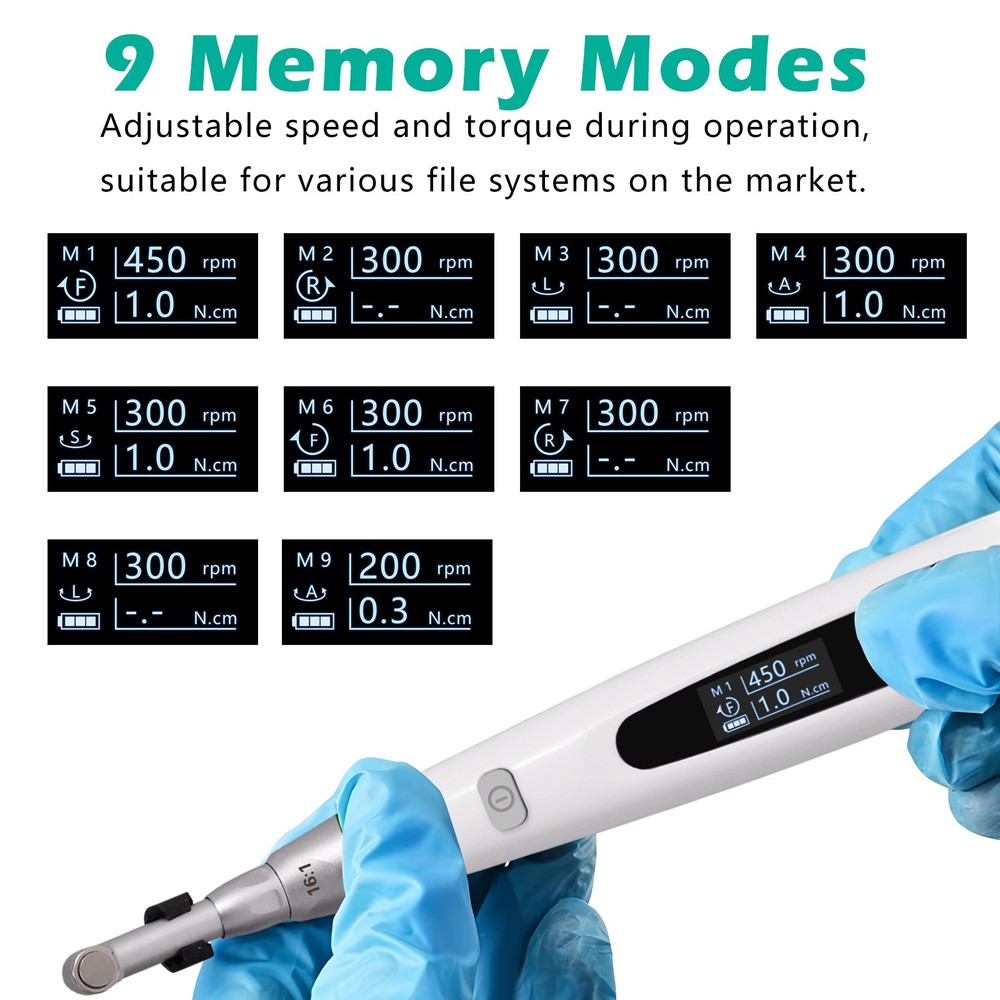 Wireless Endo Motor Handpiece LCD Display Auto Reverse Portable