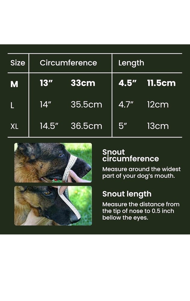 BRONZEDOG Wire Dog Muzzle German Shepherd for Medium Large Dogs Adjustable