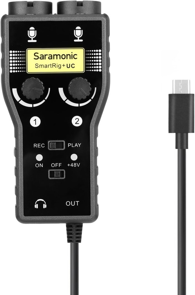 Saramonic SmartRig+UC 2-Channel USB-C Audio Interface w/XLR, 1/4" & 1/8" Inputs