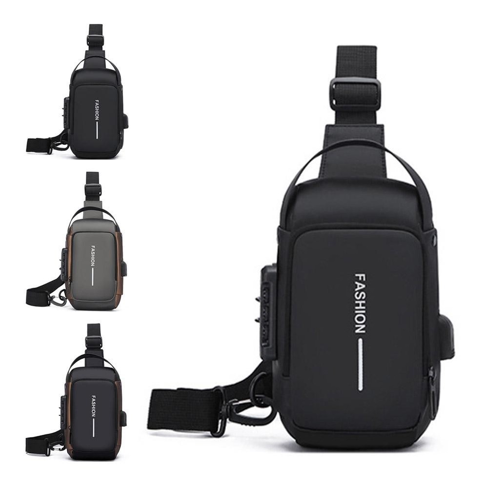 Multi Functional Password Lock Large Capacity Chest Bag Portable Commuting  P2C1