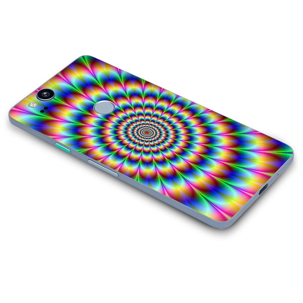 Google Pixel 2 Skins Decal Wrap Trippy hologram dizzy