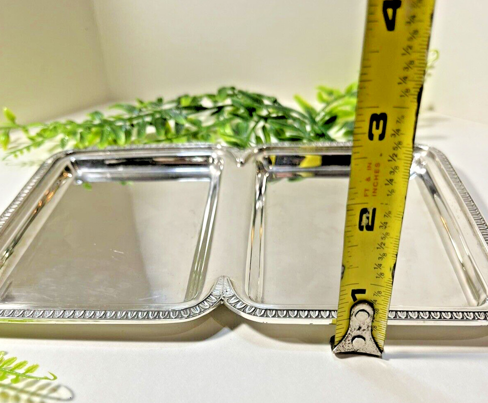 800 Silver Double Tray His & Hers Small Tray Can Be Monogrammed! 180Gr.