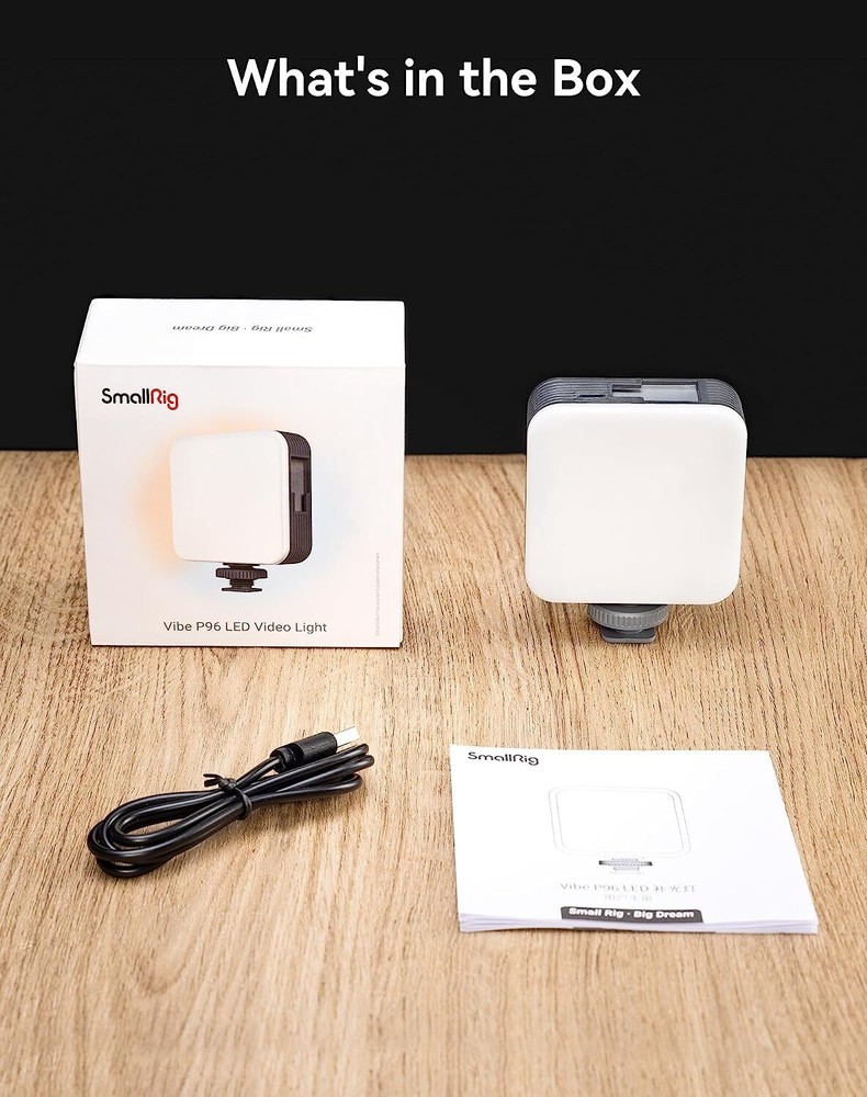 SmallRig P96 Mini Video Light, LED Camera Light With 2200mAh Battery