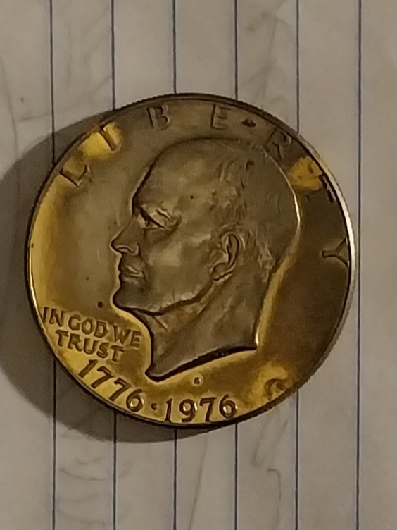 1776 1976 D Bicentennial Eisenhower Dollar With Peg Leg Circulated