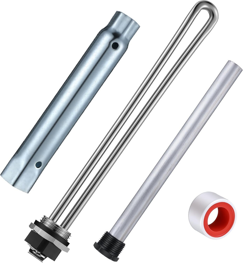4 Pieces RV Water Heater Elements Include 1 Anode Rod 1 Electric Heater Element