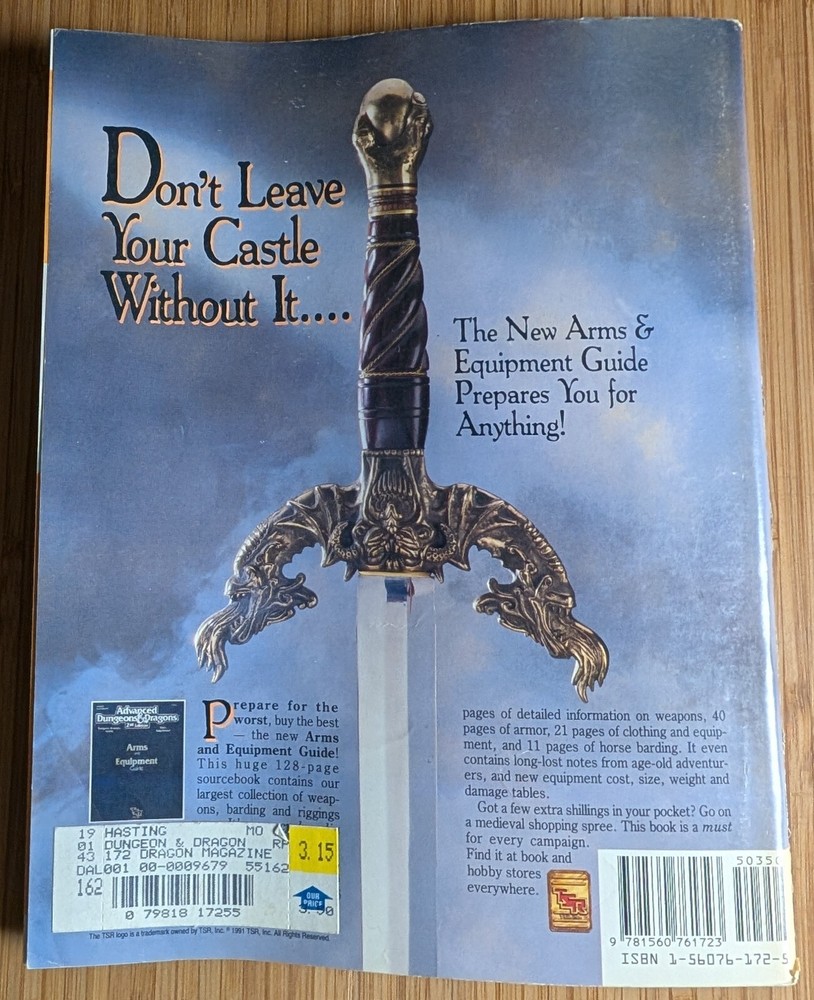 Dragon Magazine #172 - TSR AD&D