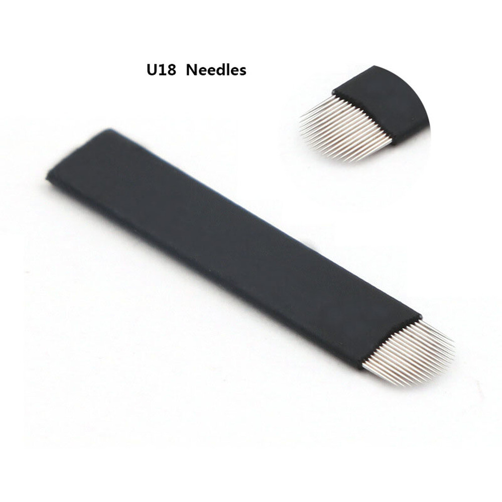 18 U Shape Needles Microblading Permanent Manual Tattoo Eyebrow Embroidery Blade