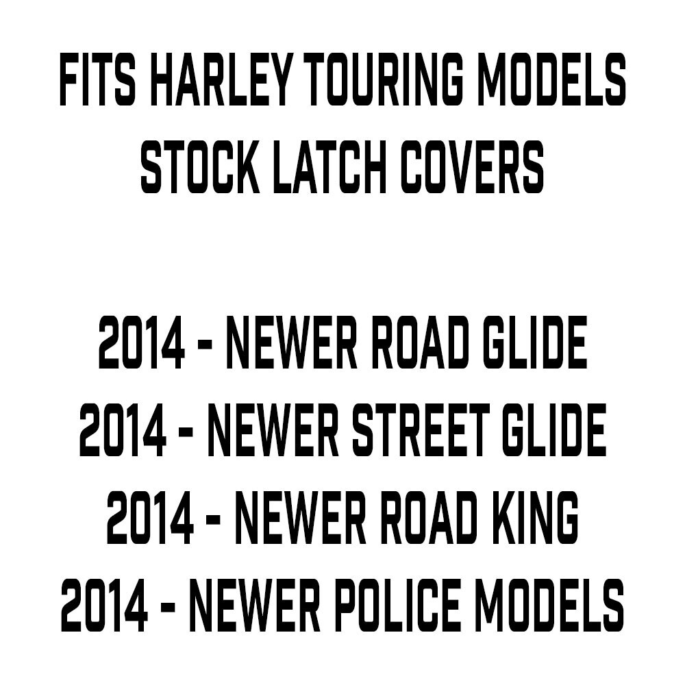 SOLID GLOSS BLACK OUT - Saddlebag Latch Inserts for Harley Touring 2014 up