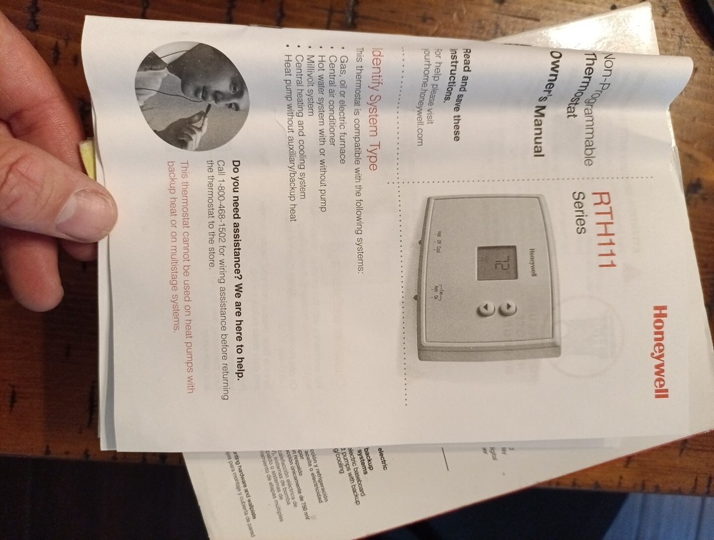 HONEYWELL HOME RTH111B HORIZONTAL NON-PROGRAMMABLE THERMOSTAT B2