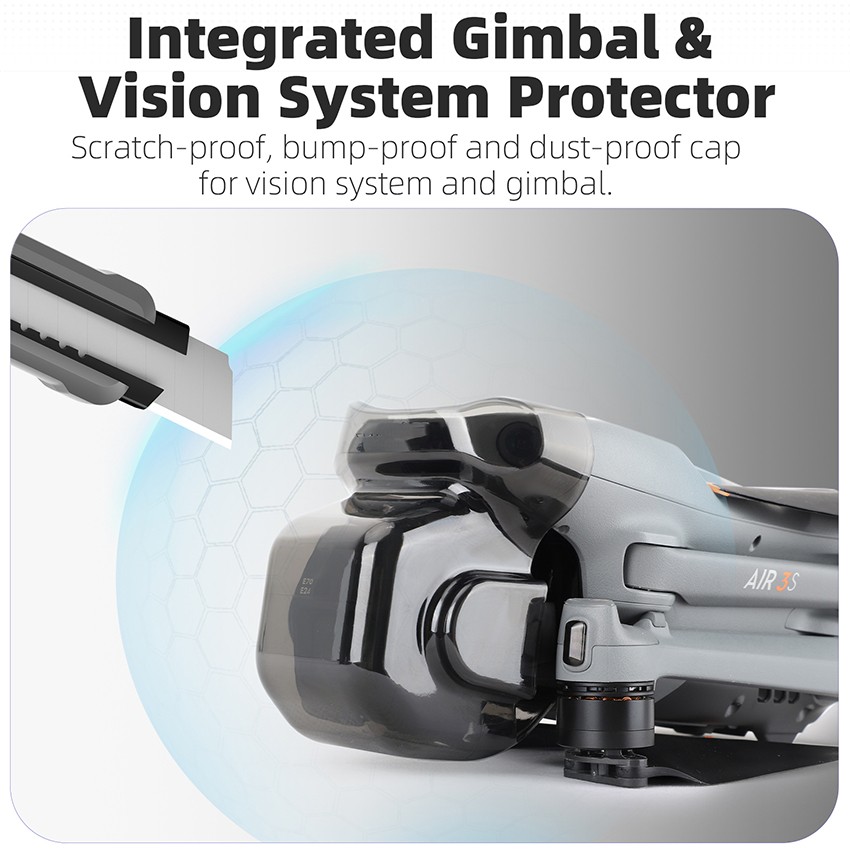Fixed Lens Hood Cap for DJI AIR 3S Gimbal Camera Protector Replacement Accessory