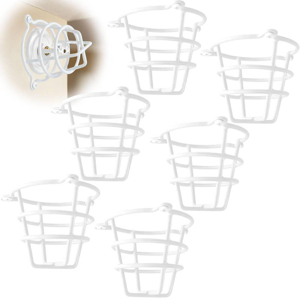 Happy Tree (6 Pack) White Fire Sprinkler Head Guard Cover Cage Protector