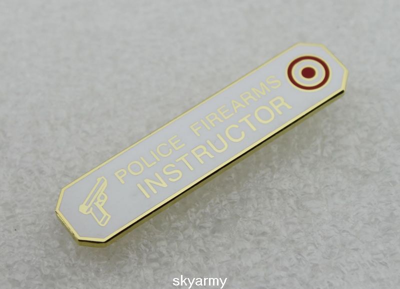 Police Firearms Instructor Citation Bar - White