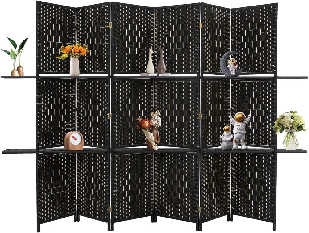 Room Divider 6 Panel Room Screen Divider Wooden Screen Folding Partition Screen