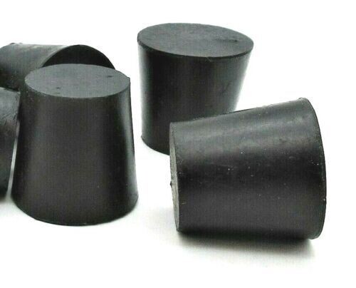 #5 Solid Rubber Stoppers  Lab Tapered Plug Cork  Fits - 1" ID, package of 5