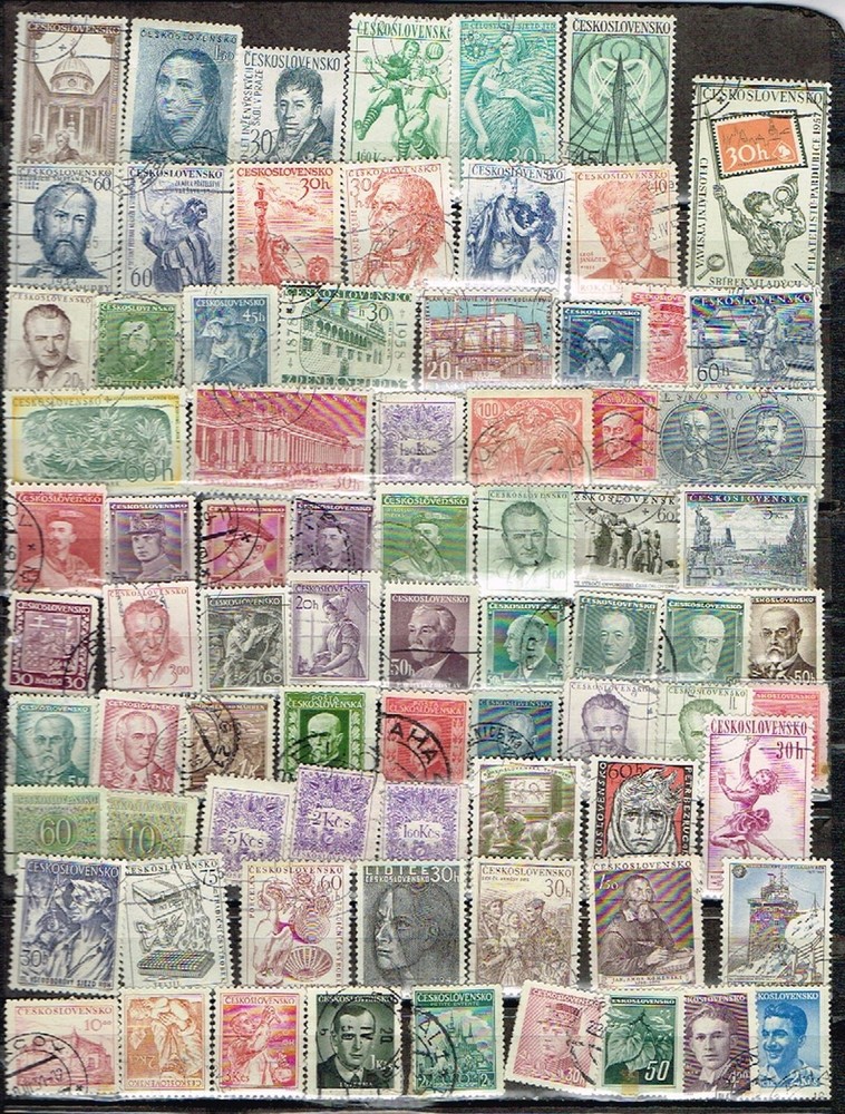 75 Assorted Canceled Postage sTamps from Czechoslovakia (13-206)