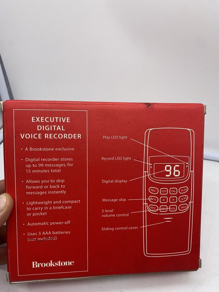 Brookstone Mini Digital Voice Recorder New in Box