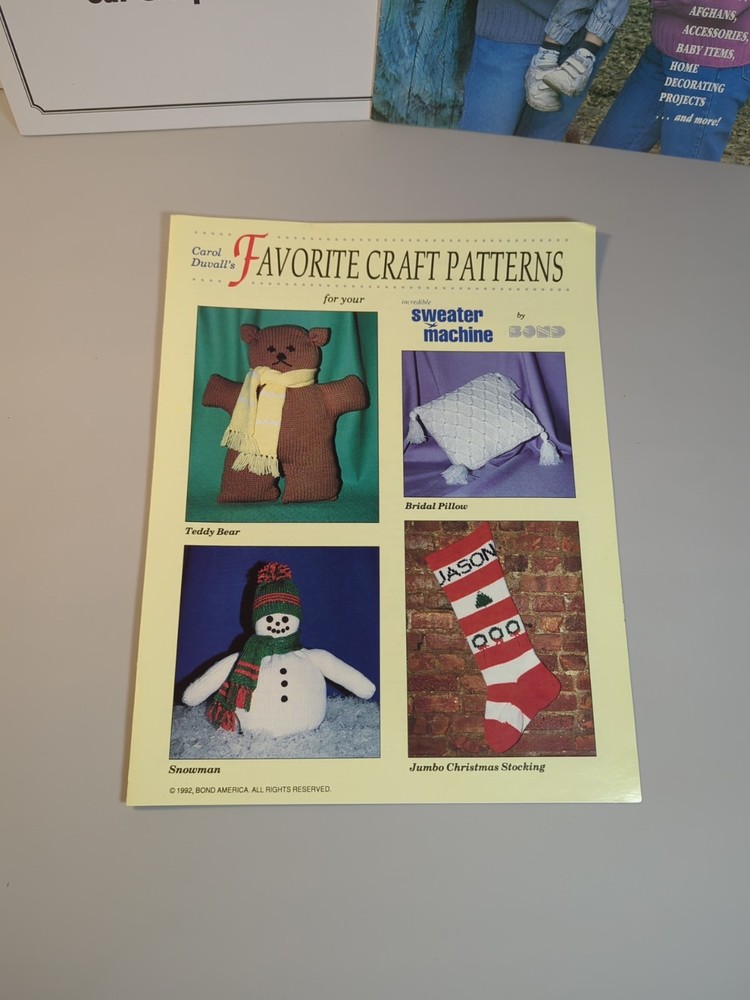 Bond Incredible Sweater Machine Instructions Manual Pattern Books