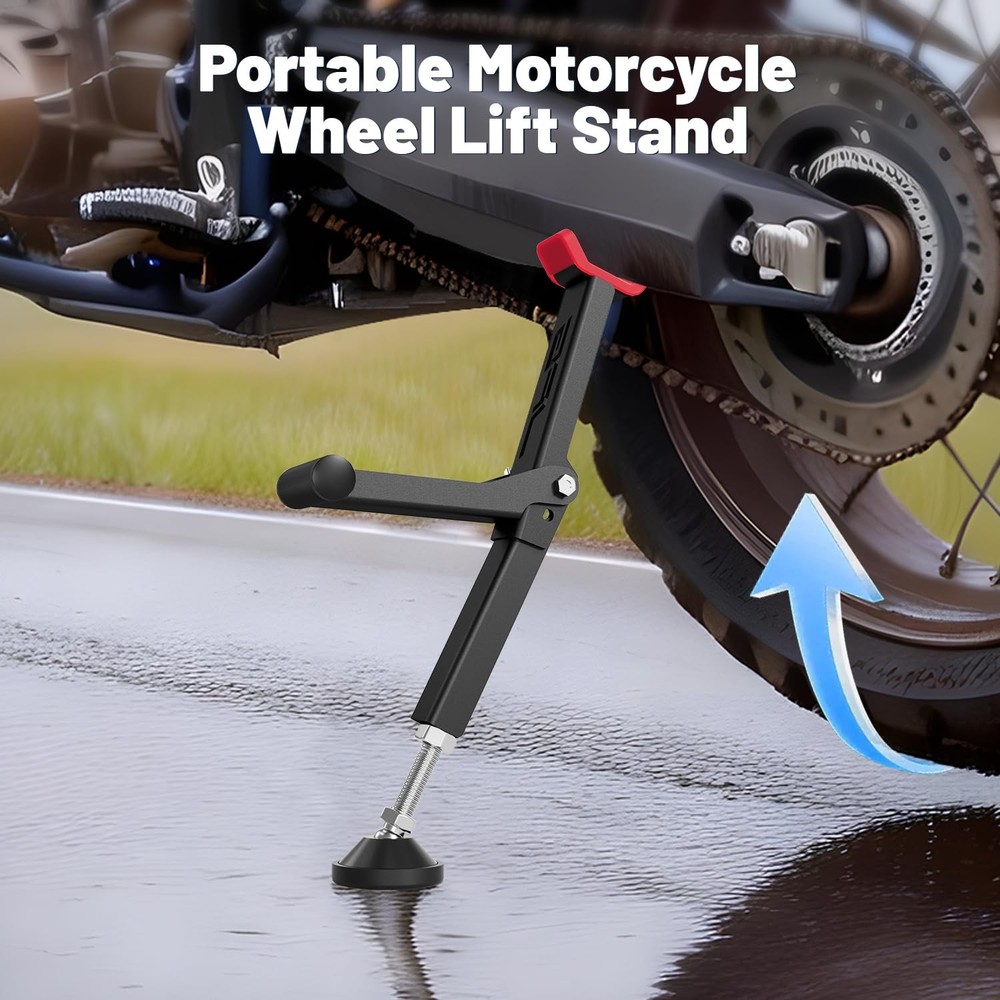 Motorcycle Rear and Front Wheel Lift Stand Trail Second Generation, Red