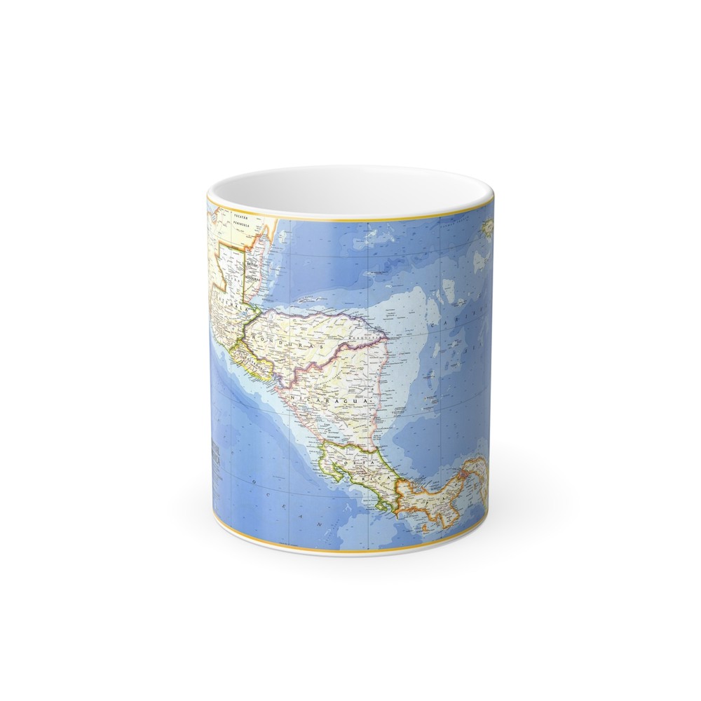 Central America (1973) (Map) Color Changing Mug 11oz