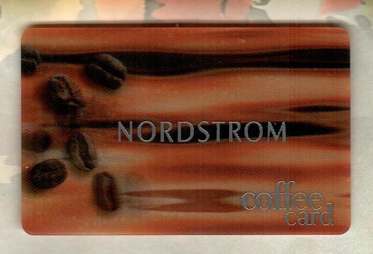 NORDSTROM Coffee Beans ( 2006 )  Lenticular Gift Card ( $0 )