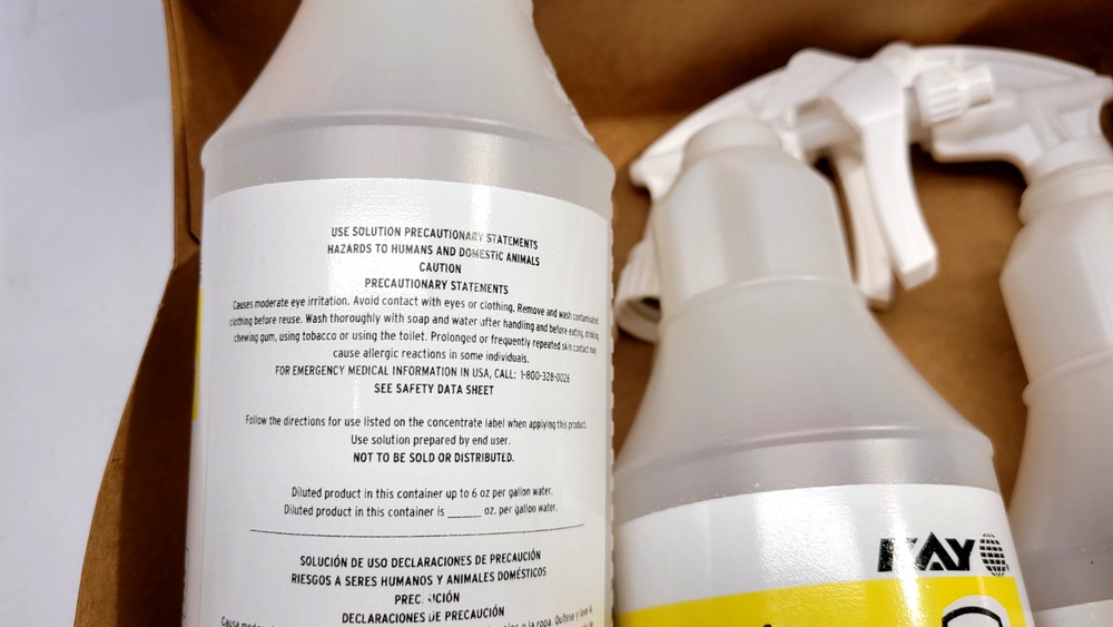 Kay Ecolab Peroxide Multi Surface 32oz Plastic Trigger Spray Bottles 12pk Empty