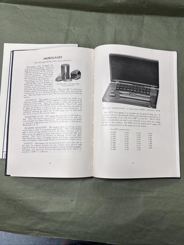 1945 VAN KEUREN PRECISION MEASURING TOOLS CATALOG AND HANDBOOK