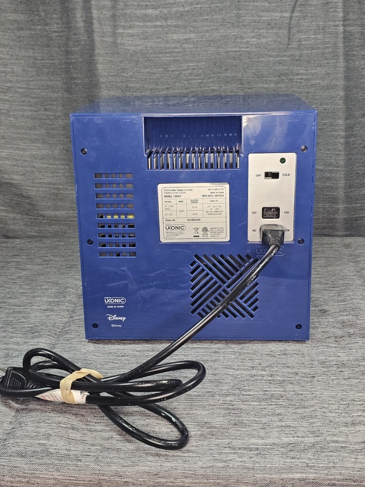 Disney Stitch Tabletop Mini Fridge - Tested and Working!