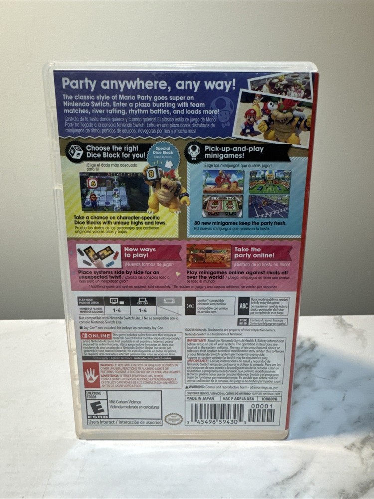 Super Mario Party (Nintendo Switch) Original Case & Artwork Only
