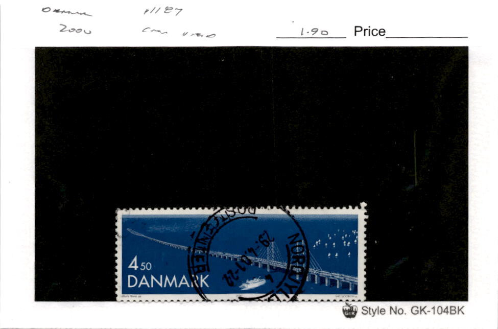 Denmark, Postage Stamp, #1187 Used, 2000 Bridge (AB)