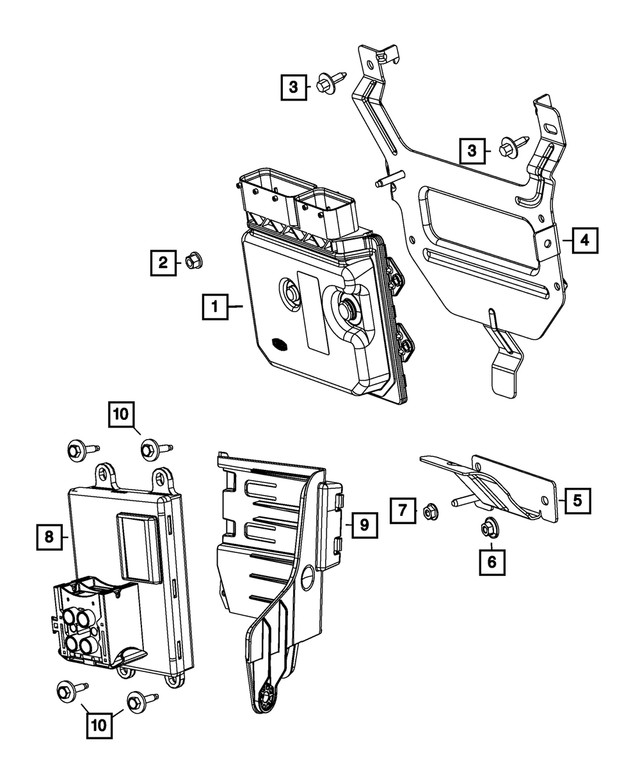 Genuine Mopar Electronic Module Adapter 68253346AA