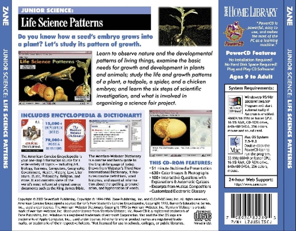 Age 9+ Junior Science Life Science Patterns PC Windows Sealed New
