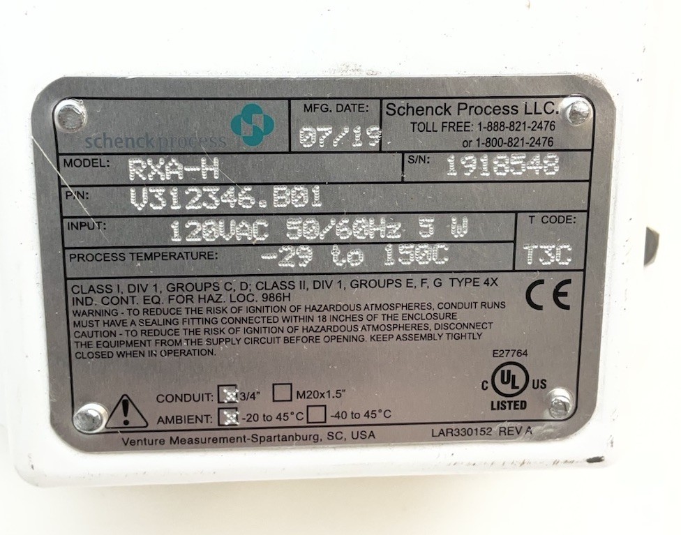 Bindicator Schenck RXA-H Level Paddle Switch Part. V312346.B01 NEW
