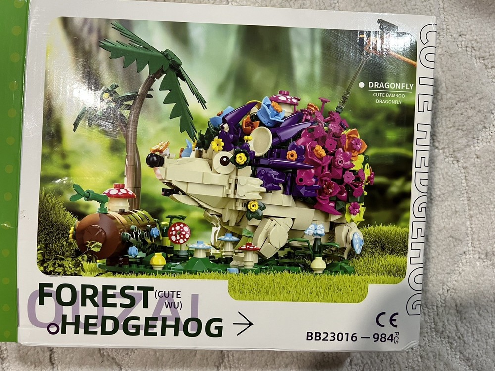 Building Blocks Hedgehog & Flowers Model Romantic Creative Gift Bricks