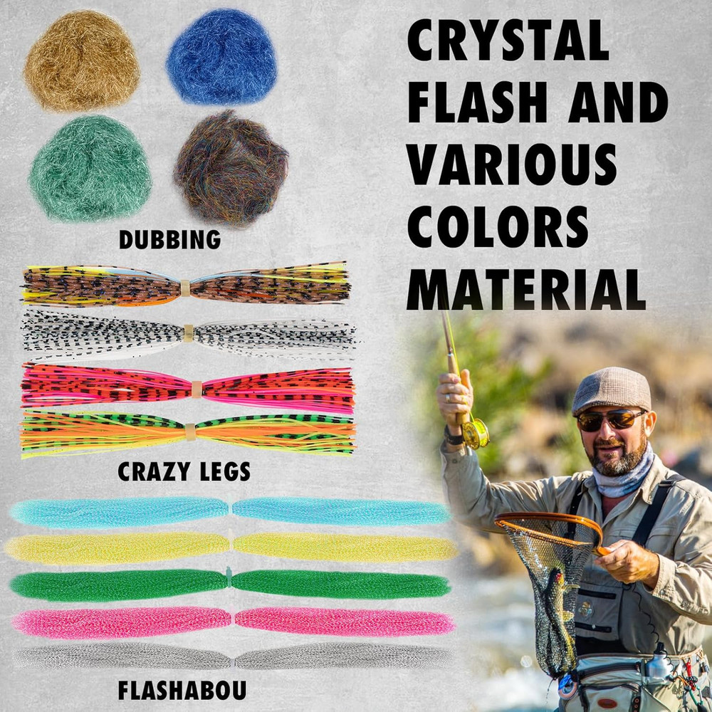 Fly Tying Vise & Tools Kit, Complete Set with Bag Include Fly Tying Vise Bobbin