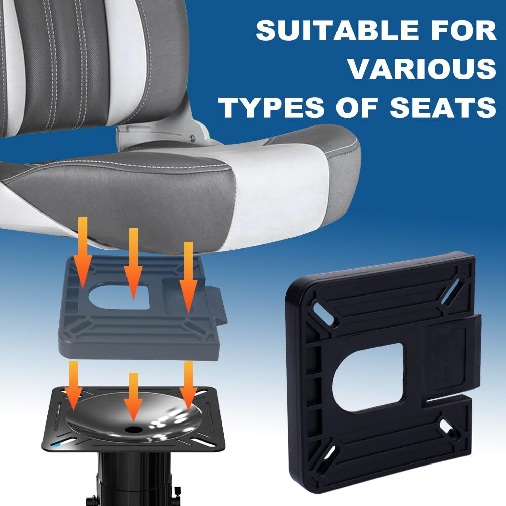 7" x 7" Quick Release Removable Boat Seat Bracket Mount