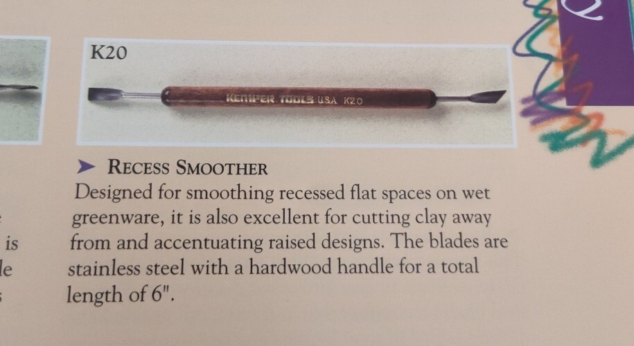 Kemper Tools Recess Smoother K20 6"