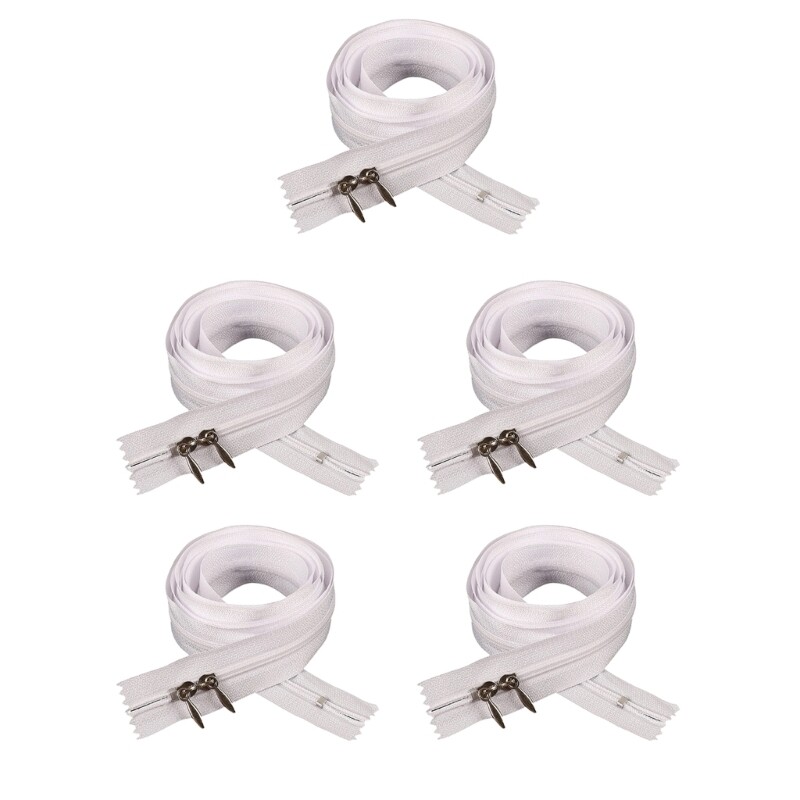 5 Pcs Quilt Zippers Multifunctional Zippers with Double Pulls