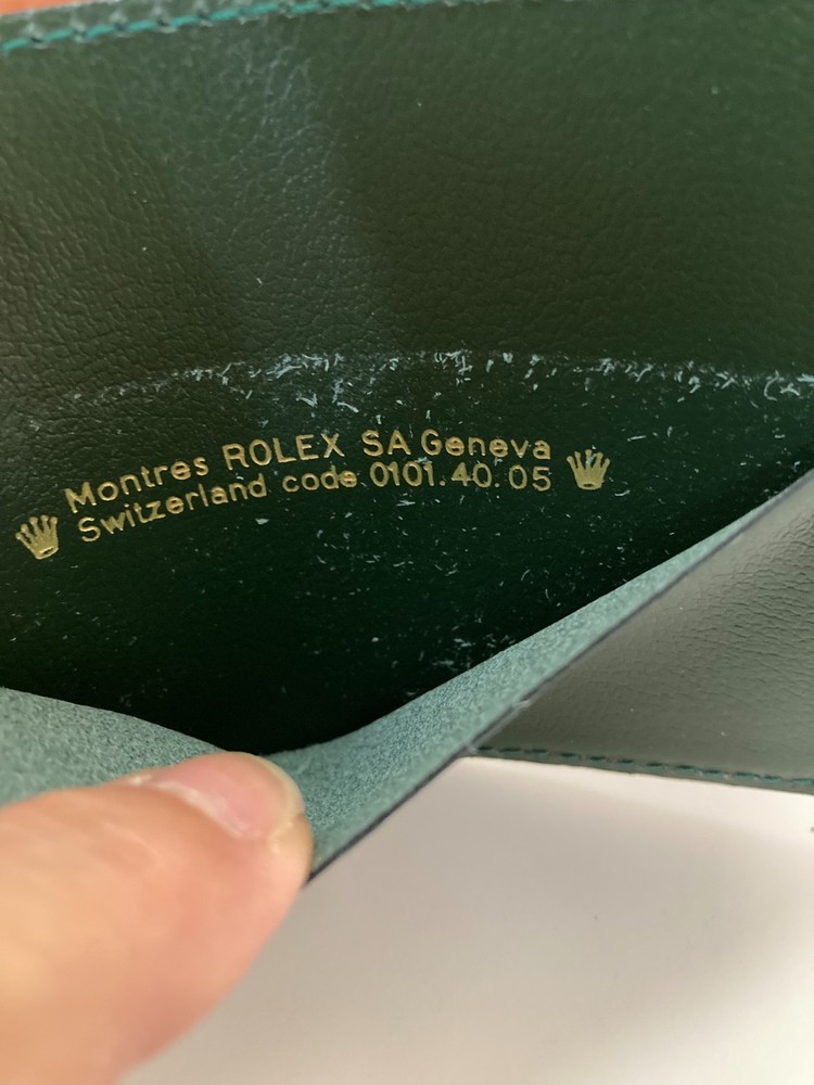 Rolex Document Card Holder Vintage Green
