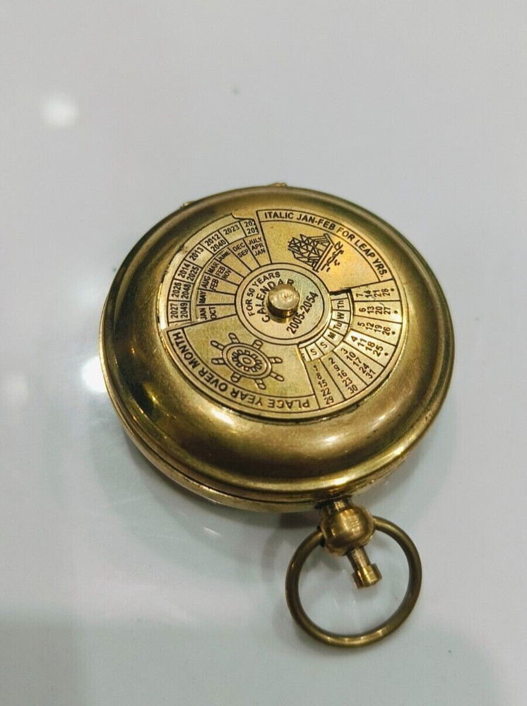 personalised Vintage Brass Pocket Compass Brass Nautical Compass Antique