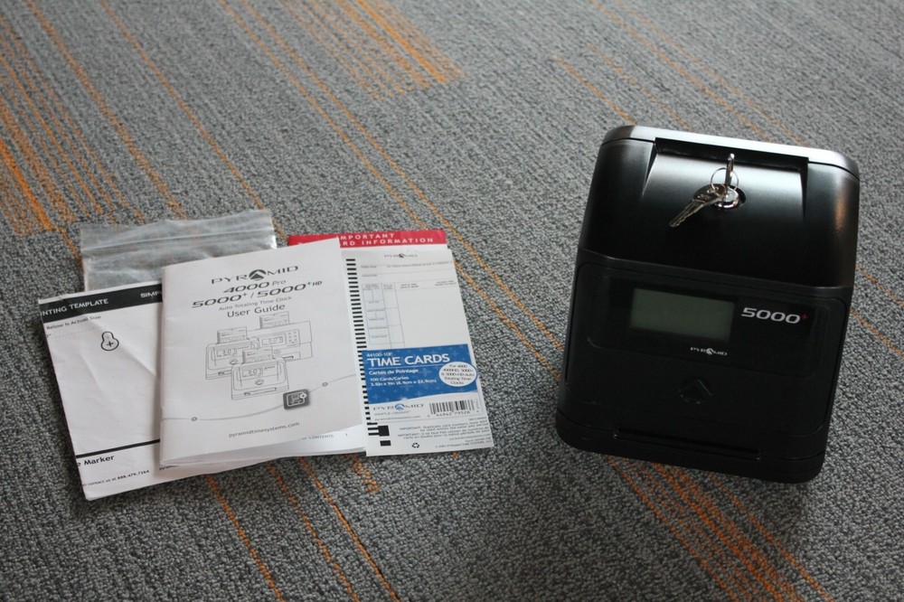 Pyramid 5000+ Series Auto Totaling Time Clock