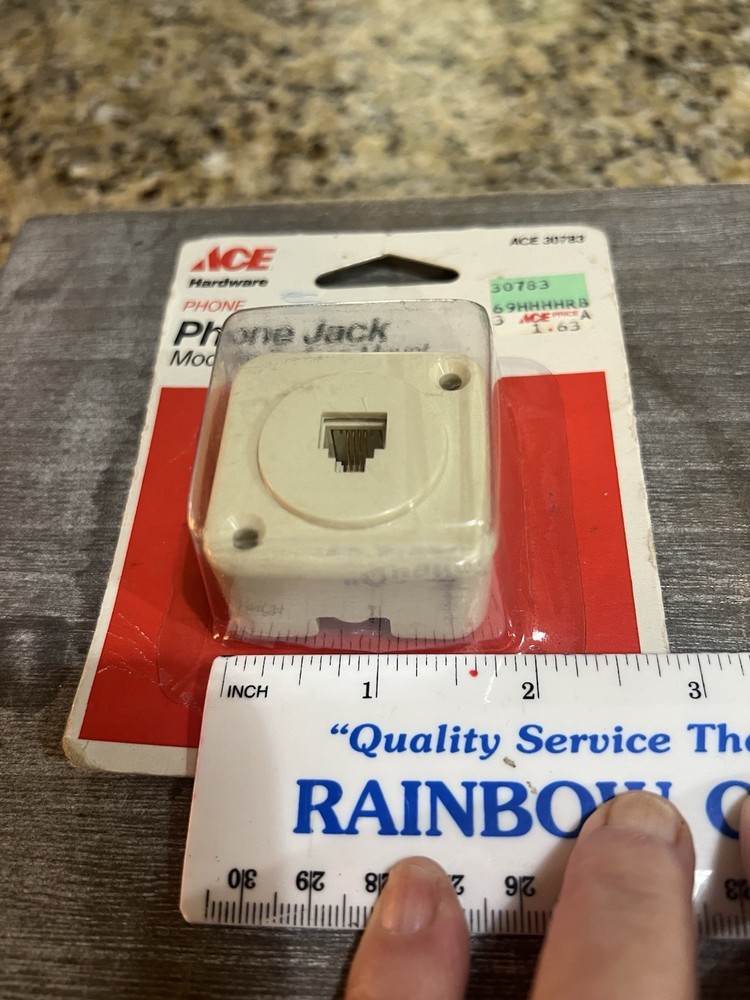 Ace Hardware Phone Jack Vintage 1988 Modular Surface Mount