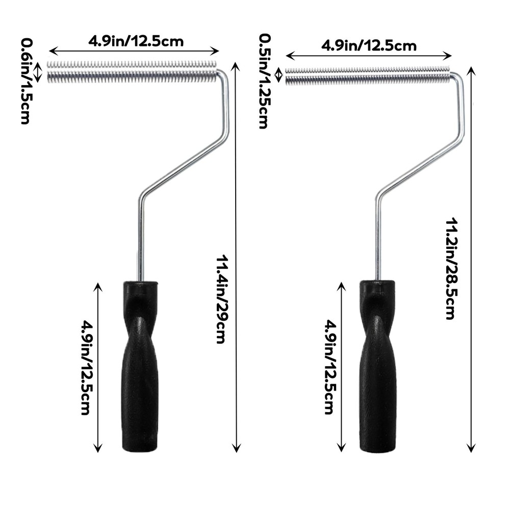 5 Pcs Fiberglass Roller Tools Kit, Laminating Silver